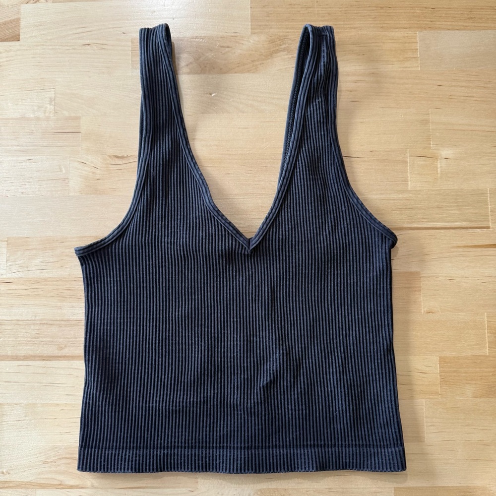 Ribbed V-Neck Women's Tank